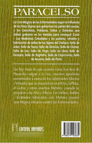 Los Misterios De Los Signos Del Zodiaco Medicinas Celestiales De Paracelso Editorial Humanitas Tapa Blanda En Español