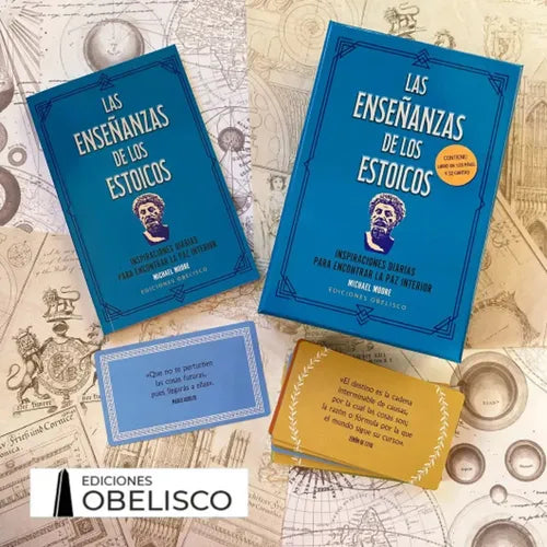 Las Enseñanzas De Los Estoicos - Estuche: Libro Más Cartas - Inspiraciones Diarias Para Encontrar La Paz Interior - De Michael Moore - Ediciones Obelisco