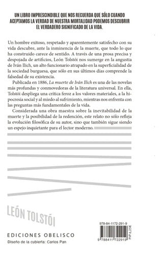 Libro La Muerte De Iván Ilich, De Leon Tolstoi. Editorial Obelisco, Tapa Blanda (2025)
