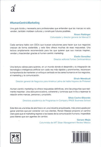 Human-centric Marketing - Conquista Corazones - Impulsa Con Tecnología - Genera Resultados - Editorial Lid -tapa Blanda