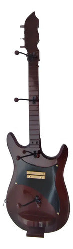 Perchero De Pared Guitarra Eléctrica - Madera De Pino