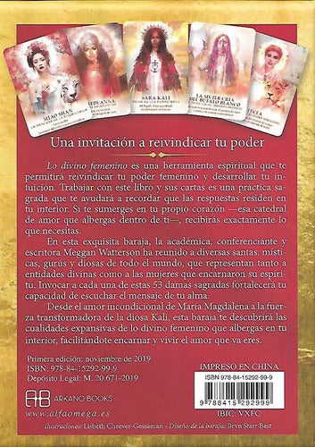 Lo Divino Femenino Libro + Cartas Oraculo De Meggan Watterson Editorial Arkano Books En Español
