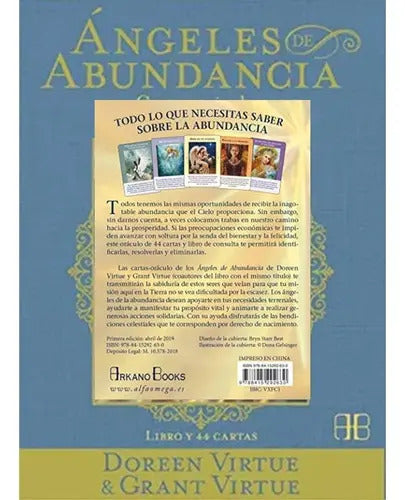 Ángeles De Abundancia, De Doreen Virtue., Vol. 1.0. Editorial Arkano Books, Tapa Blanda, Edición 1.0 En Español, 2019