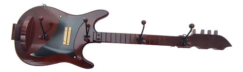 Perchero De Pared Guitarra Eléctrica - Madera De Pino