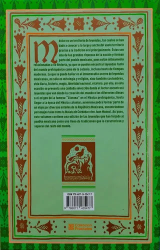 Leyendas Mexicanas De México Prehispánico Al México Colonial -tapa Dura