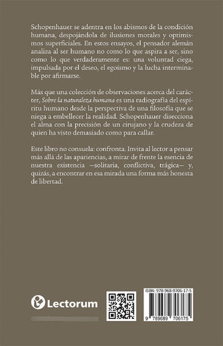 Sobre La Naturaleza Humana - De Arthur Schopenhauer