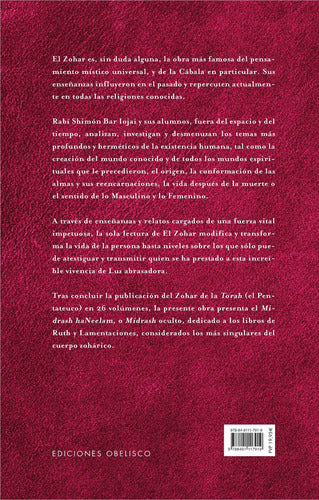 Libro Zohar Sobre Ruth Y Lamentaciones, De Bar Iojai, Shimon. Editorial Ediciones Obelisco, Tapa Dura (2022)