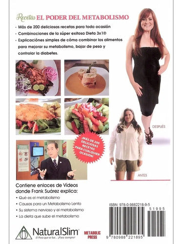 Recetas. El Poder Del Metabolismo: ¡coma Sabroso Mientras Mejora Su Metabolismo Y Adelgaza!, De Suarez, Frank., Vol. 1.0. Editorial Metabolic Press, Tapa Blanda, Edición 1.0 En Español, 2017