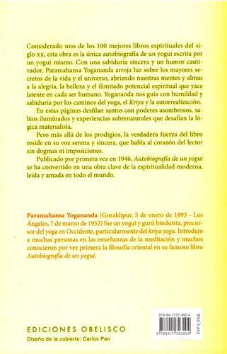 Libro Autobiografía De Un Yogui, De Yogananda, Vol. Sin Volumen. Editorial Ediciones Obelisco, Tapa Blanda (2025)