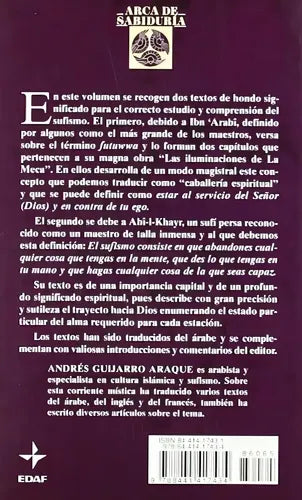 Textos Sobre La Caballería Espiritual - Las Cuarenta Estaciones Del Alma De Ibn Arabi / Abi - L - Khayr. Editorial Edaf, Tapa Blanda, Edición 1a En Español, 2006