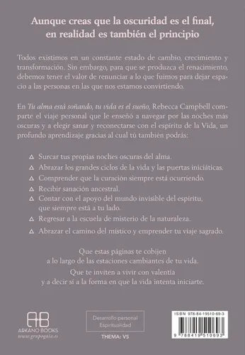 Libro Tu Alma Esta Soãando, Tu Vida Es El Sueão, De Campbell, Rebecca. Editorial Arkano Books, Tapa Blanda