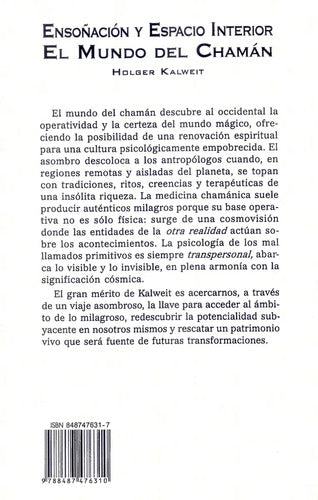 Ensoñacion Y Espacio Interior El Mundo Del Chamán En Español De Kalweit Holgertapa Blanda 1992