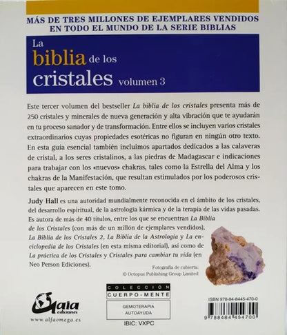 Biblia De Los Cristales Volumen 3, De Hall, Judy. Editorial Gaia En Español, 2014