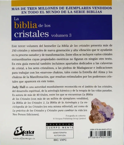 Biblia De Los Cristales Volumen 3, De Hall, Judy. Editorial Gaia En Español, 2014