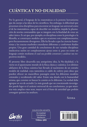 Cuantica Y No Dualidad, De Sesha .. 1316, Vol. 1. Editorial Gaia Ediciones, Tapa Blanda, Edición 1 En Castellano, 2025
