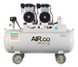 Compresor Odontológico Libre De Aceite 3hp 90 Litros Blanco Bifásica