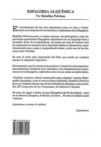 Espagiria Alquimica De Rubellus Petrinus - Editorial Mirach