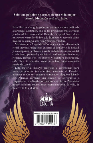 Metatrón - Guía Para Invocar Al Ángel De La Presencia Divina - De Rose Vanden Eynden - Editorial Enigma - Tapa Blanda - En Español, 2025